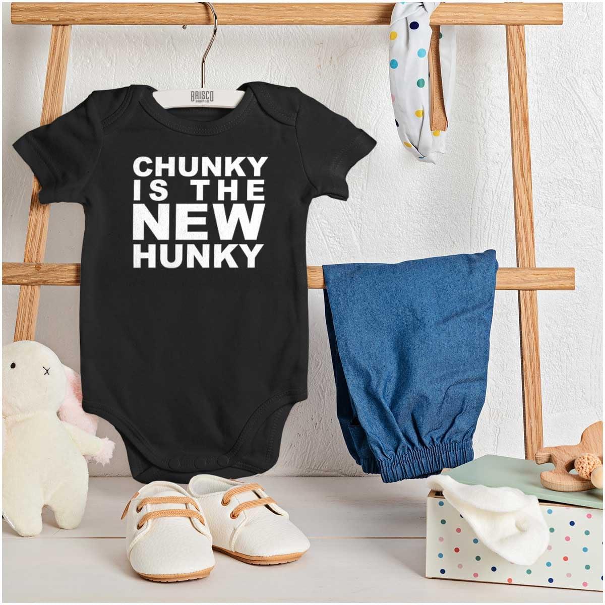 imageBrisco Brands Chunky is the New Hunky Trend Baby Bodysuit Jumper BoysBlack