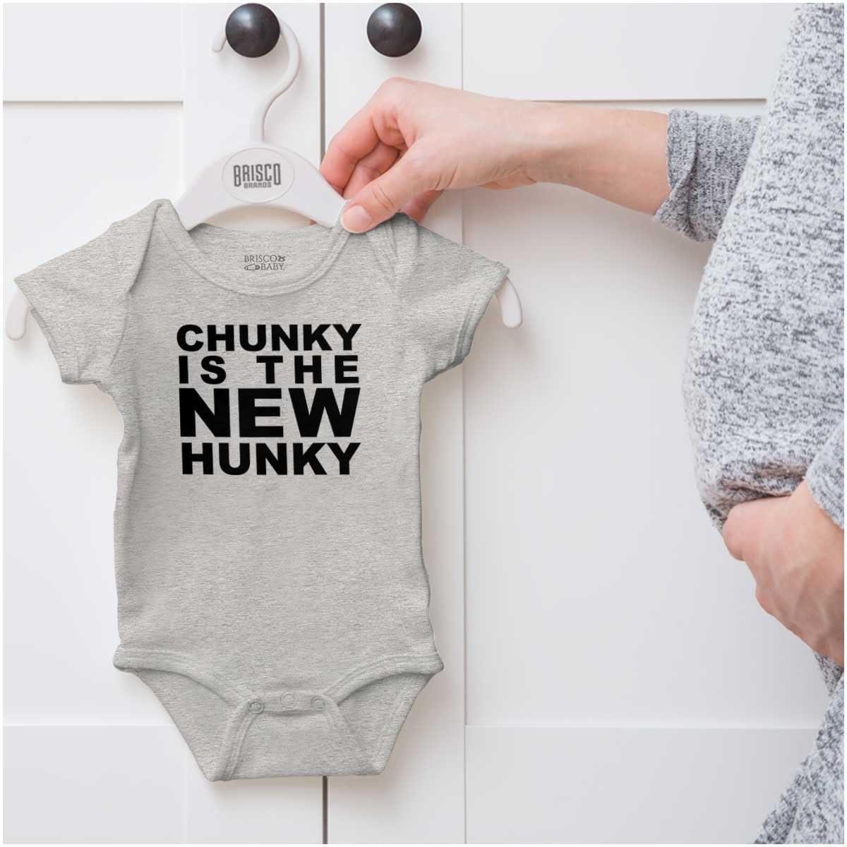 imageBrisco Brands Chunky is the New Hunky Trend Baby Bodysuit Jumper BoysHeather
