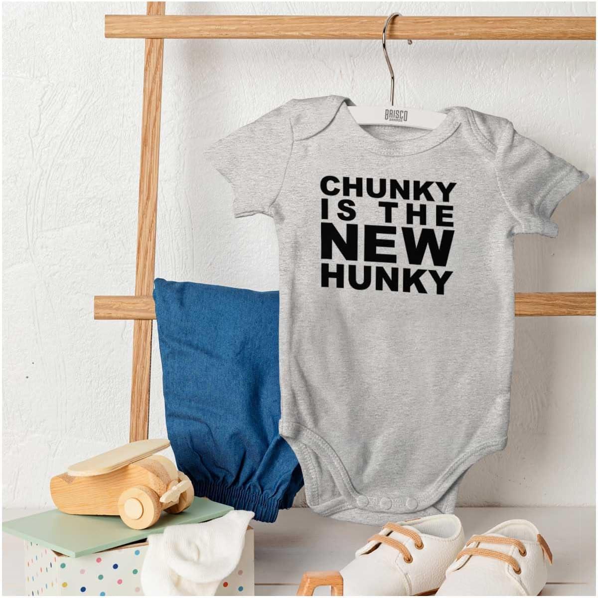 imageBrisco Brands Chunky is the New Hunky Trend Baby Bodysuit Jumper BoysHeather