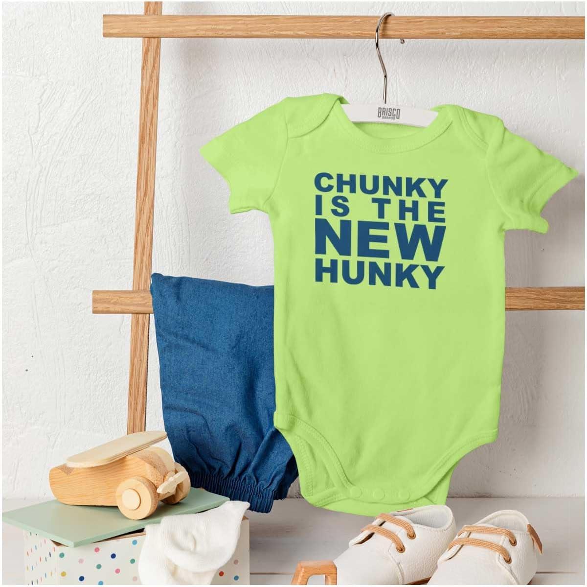 imageBrisco Brands Chunky is the New Hunky Trend Baby Bodysuit Jumper BoysKey Lime