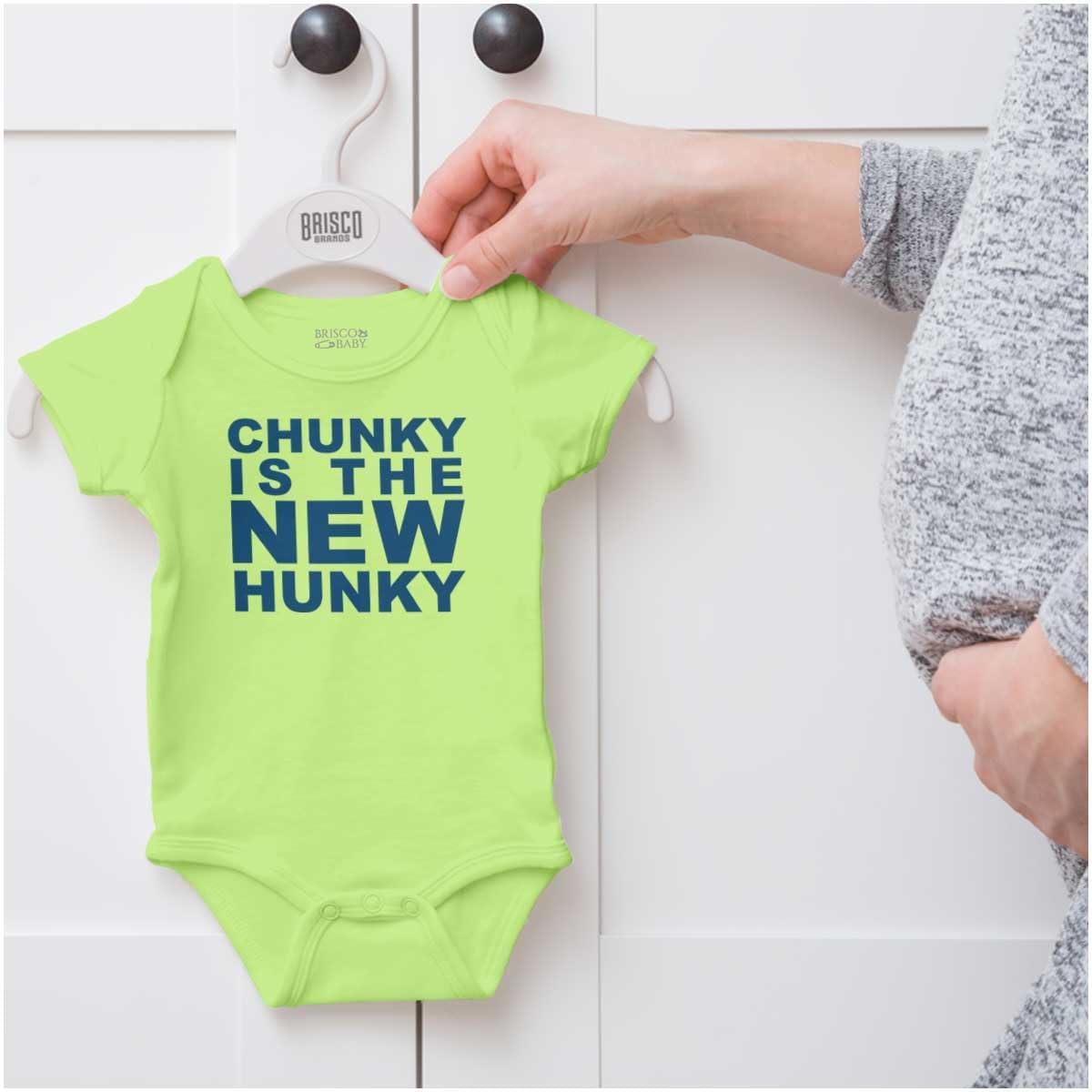 imageBrisco Brands Chunky is the New Hunky Trend Baby Bodysuit Jumper BoysKey Lime