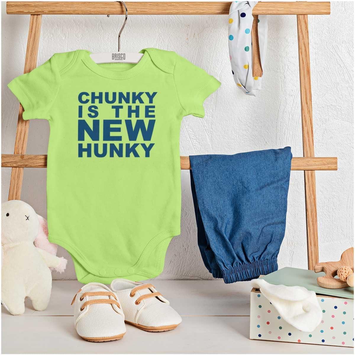 imageBrisco Brands Chunky is the New Hunky Trend Baby Bodysuit Jumper BoysKey Lime