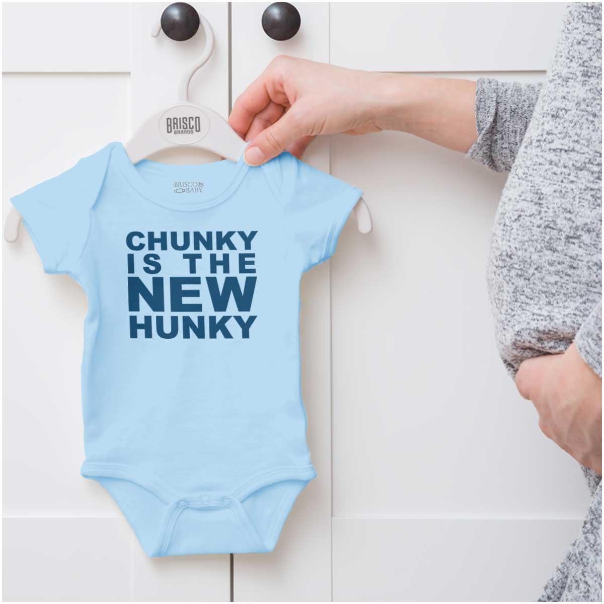 imageBrisco Brands Chunky is the New Hunky Trend Baby Bodysuit Jumper BoysLight Blue