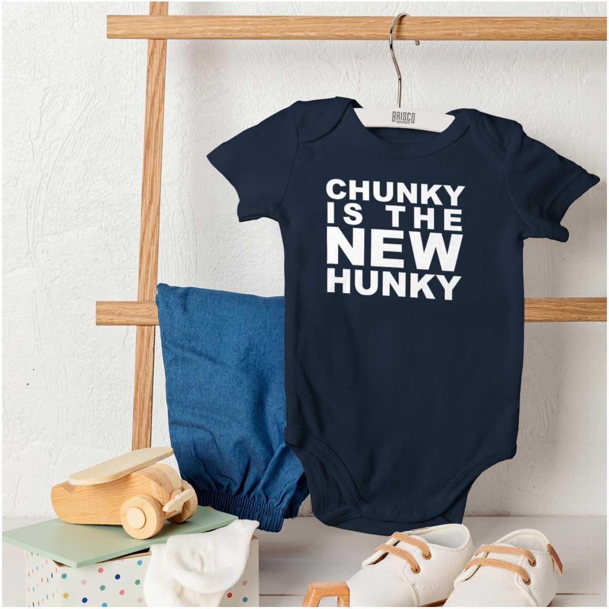 imageBrisco Brands Chunky is the New Hunky Trend Baby Bodysuit Jumper BoysNavy