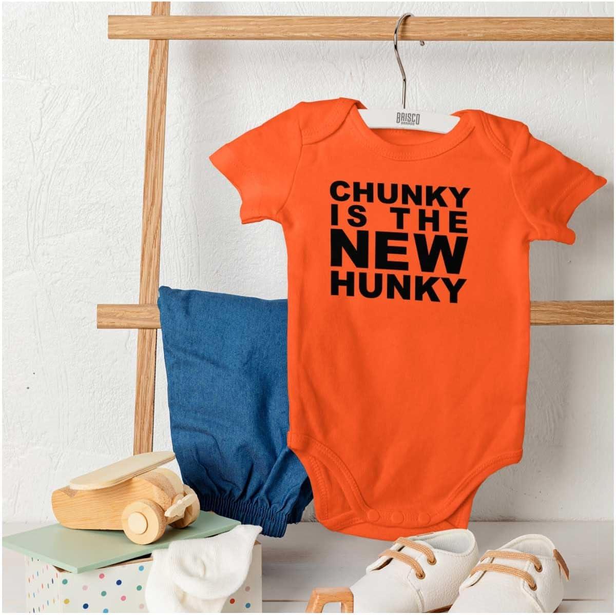 imageBrisco Brands Chunky is the New Hunky Trend Baby Bodysuit Jumper BoysOrange