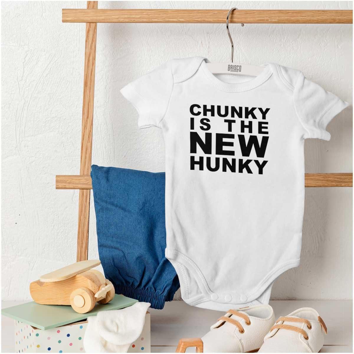 imageBrisco Brands Chunky is the New Hunky Trend Baby Bodysuit Jumper BoysWhite