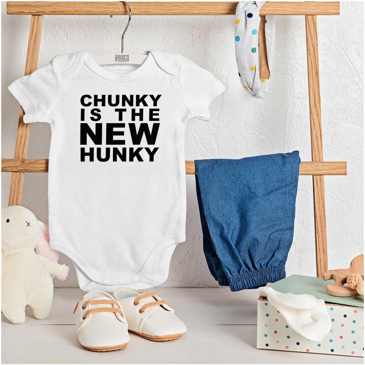 imageBrisco Brands Chunky is the New Hunky Trend Baby Bodysuit Jumper BoysWhite