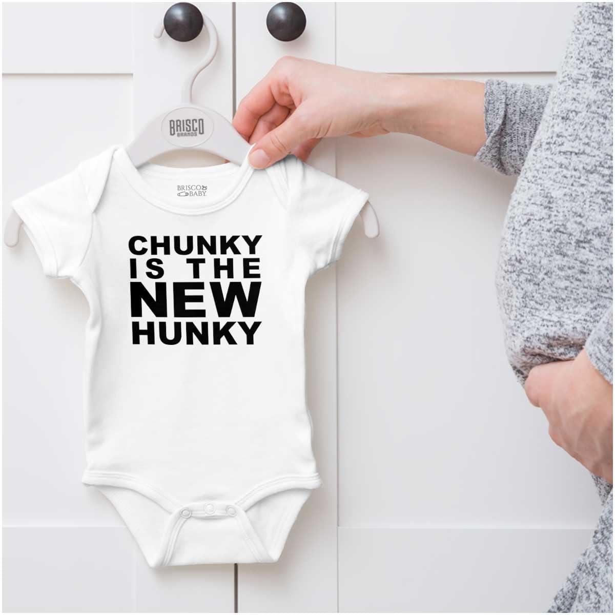 imageBrisco Brands Chunky is the New Hunky Trend Baby Bodysuit Jumper BoysWhite