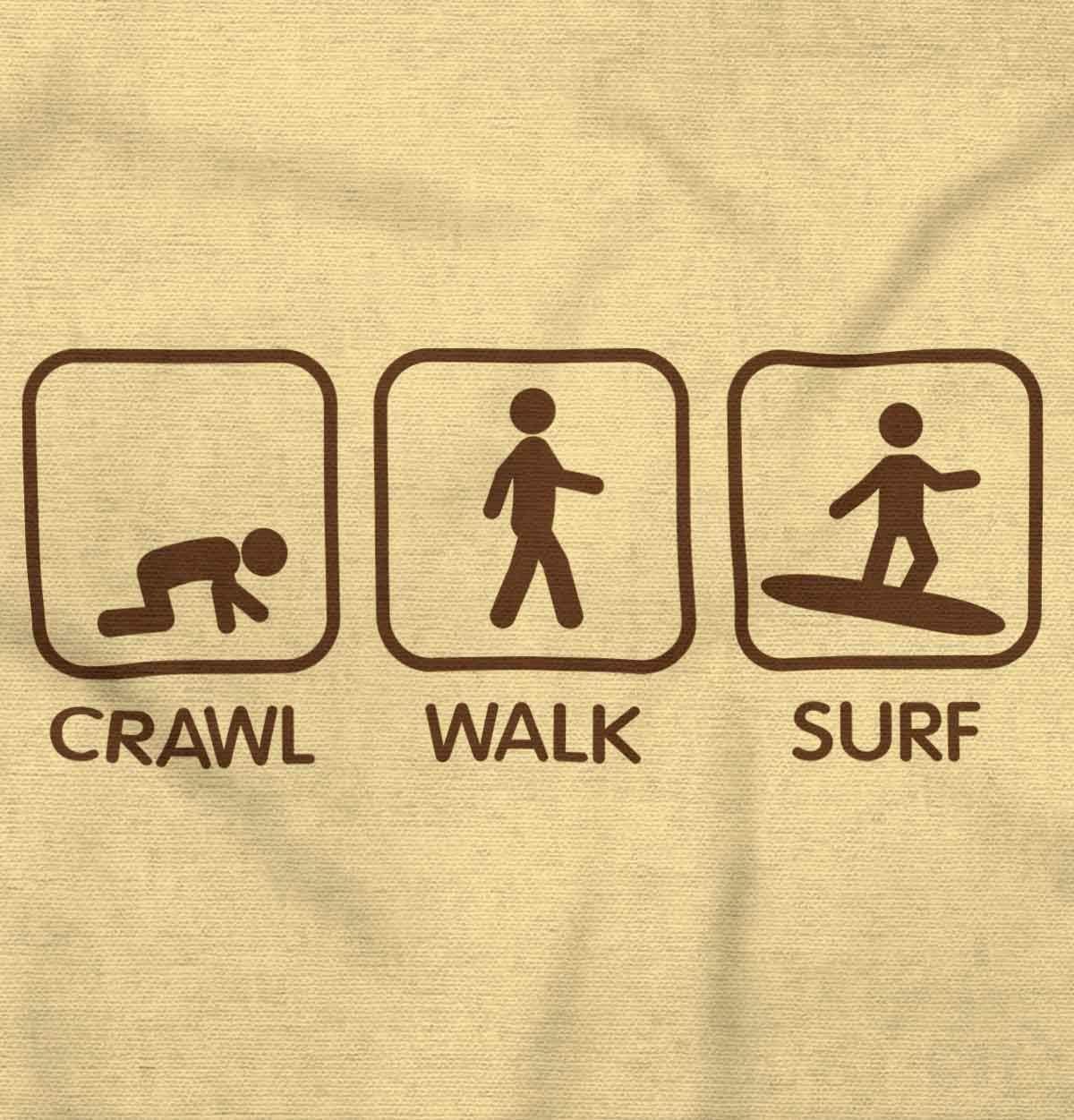 imageBrisco Brands Crawl Walk Surf Baby Romper Boys or GirlsBanana