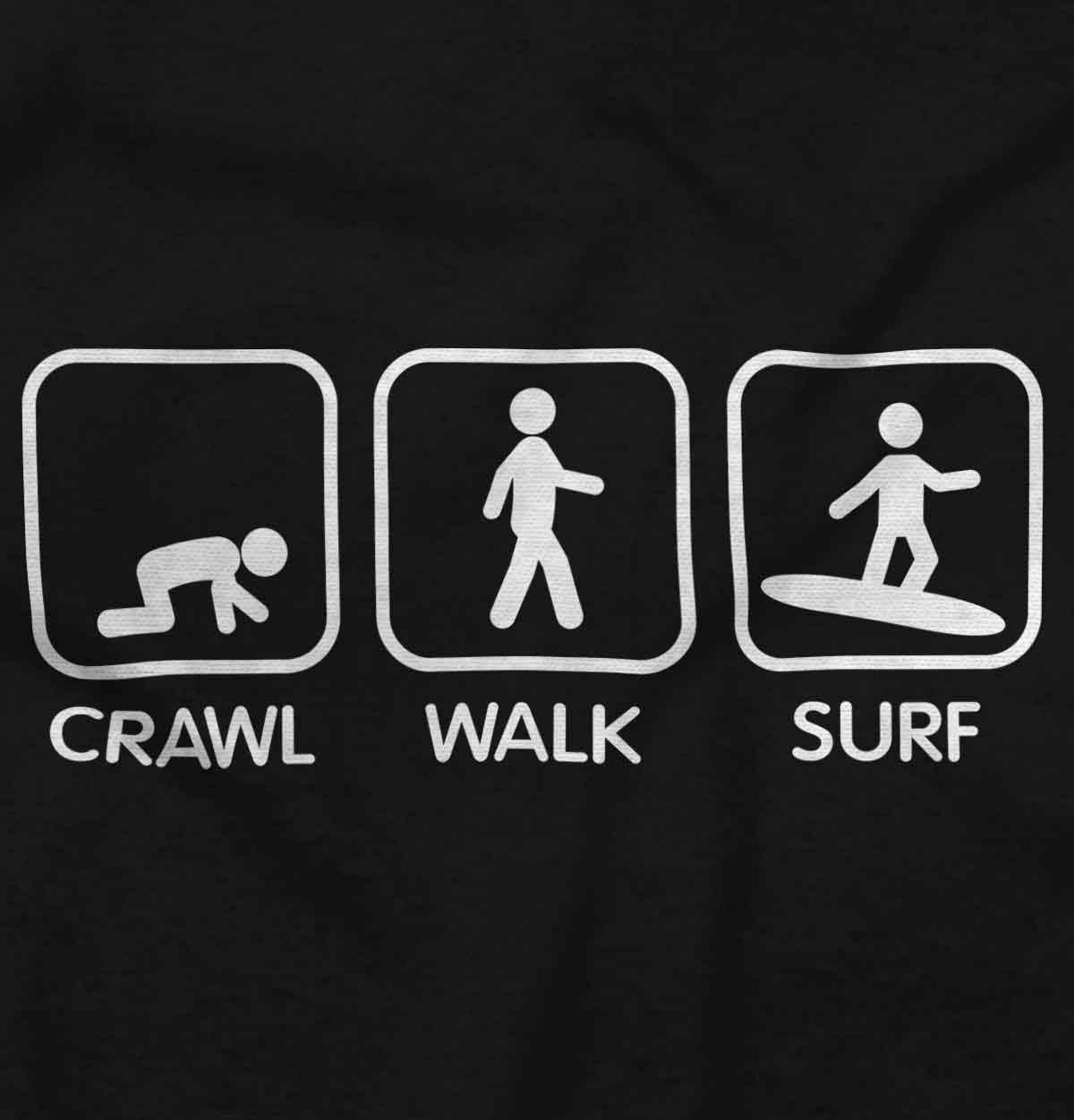 imageBrisco Brands Crawl Walk Surf Baby Romper Boys or GirlsBlack
