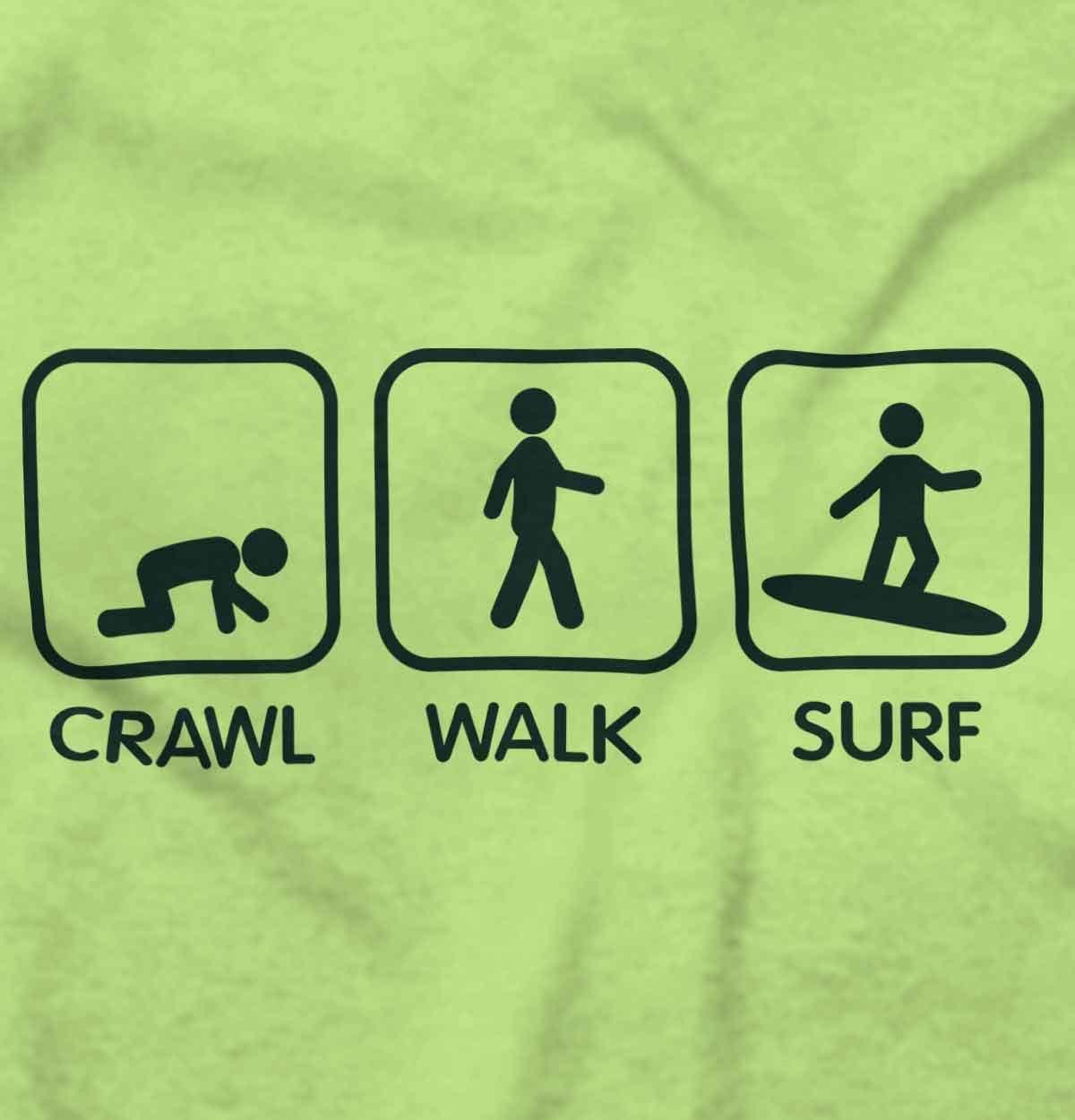 imageBrisco Brands Crawl Walk Surf Baby Romper Boys or GirlsKey Lime