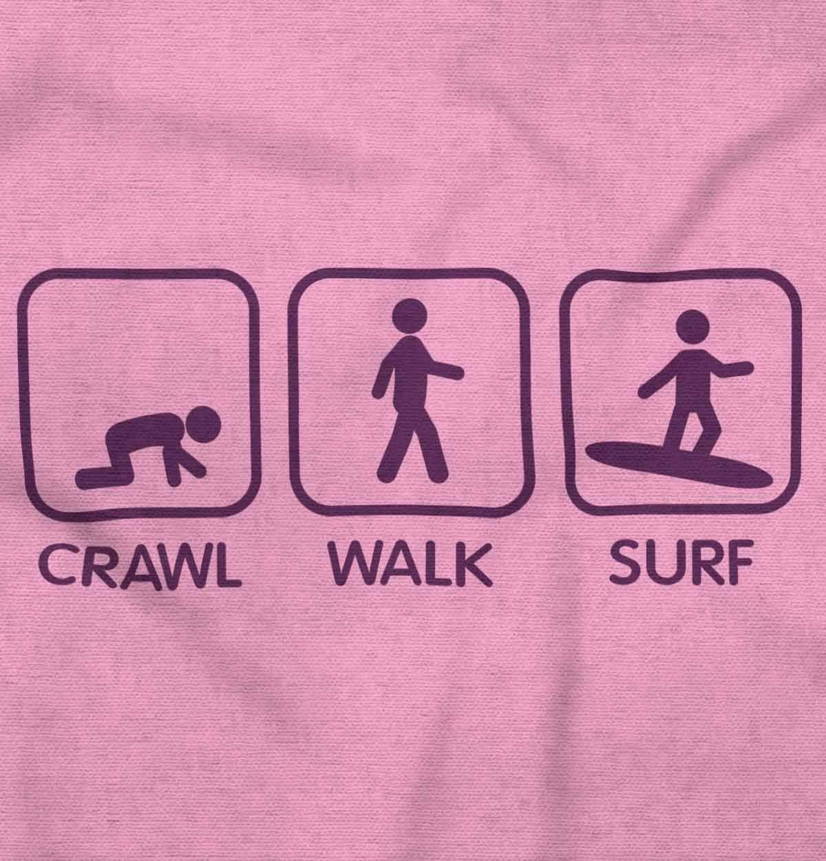 imageBrisco Brands Crawl Walk Surf Baby Romper Boys or GirlsPink