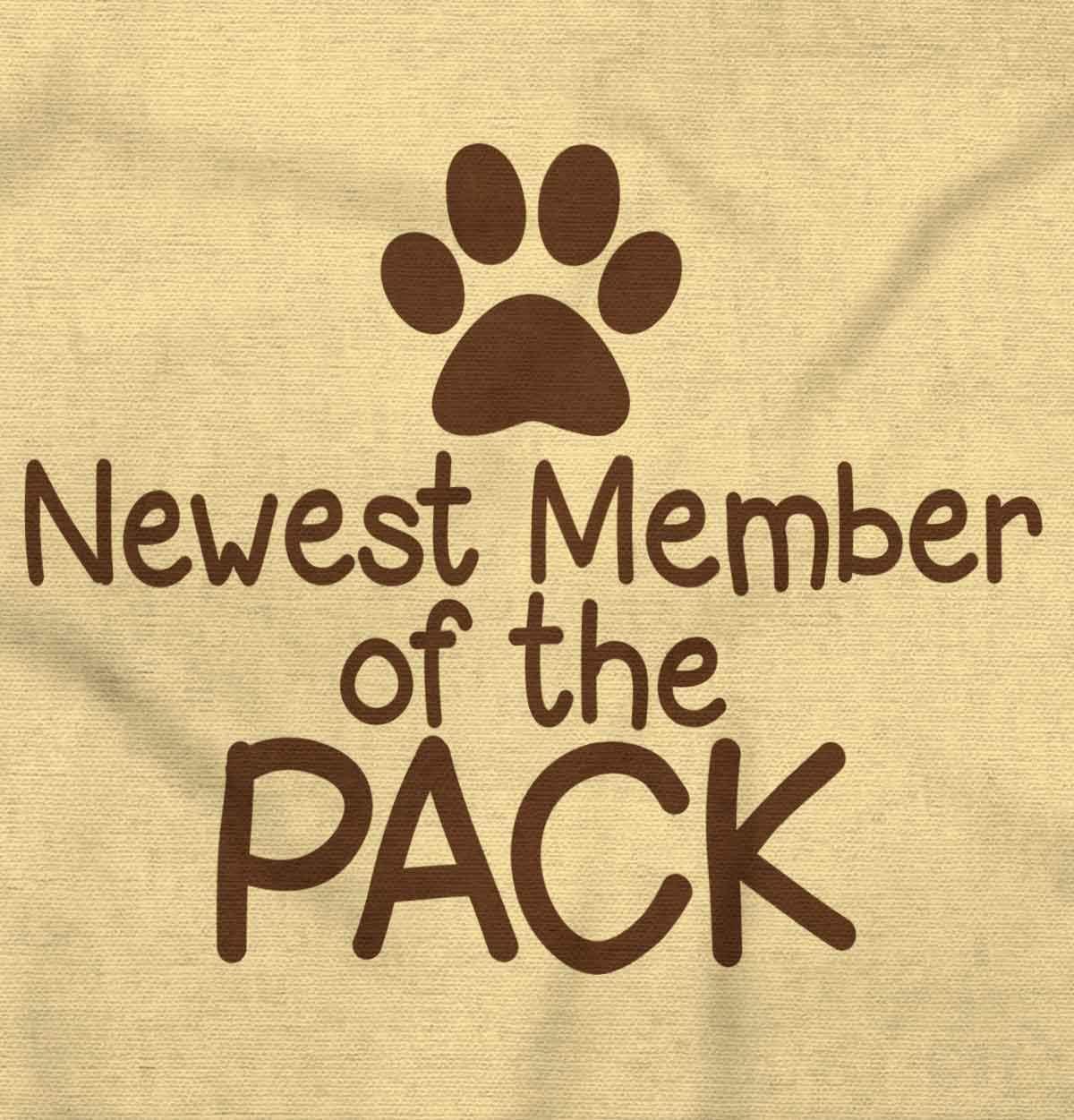 imageBrisco Brands Cute Member of the Pack Paw Print Baby Romper Boys or GirlsBanana