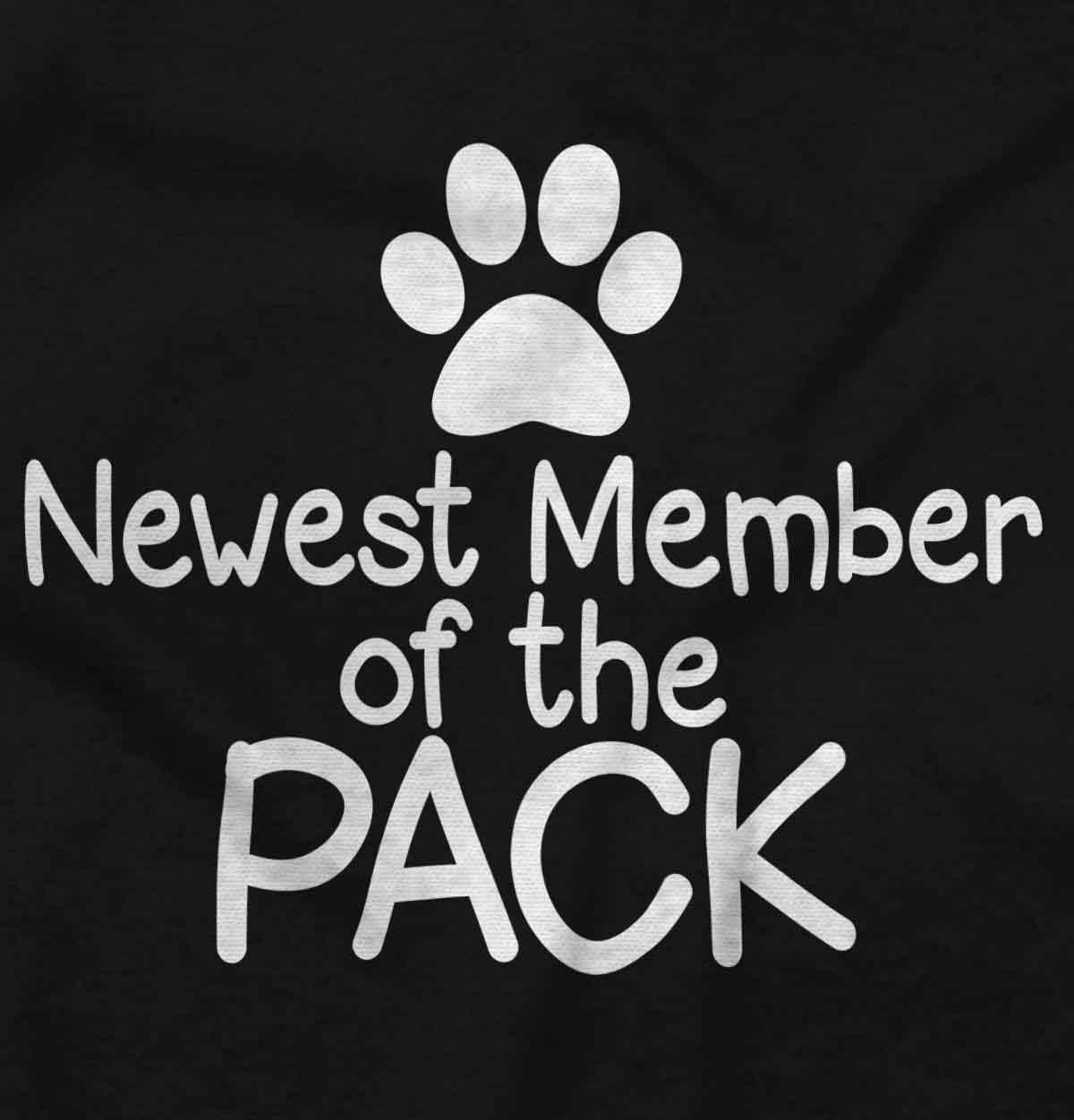 imageBrisco Brands Cute Member of the Pack Paw Print Baby Romper Boys or GirlsBlack