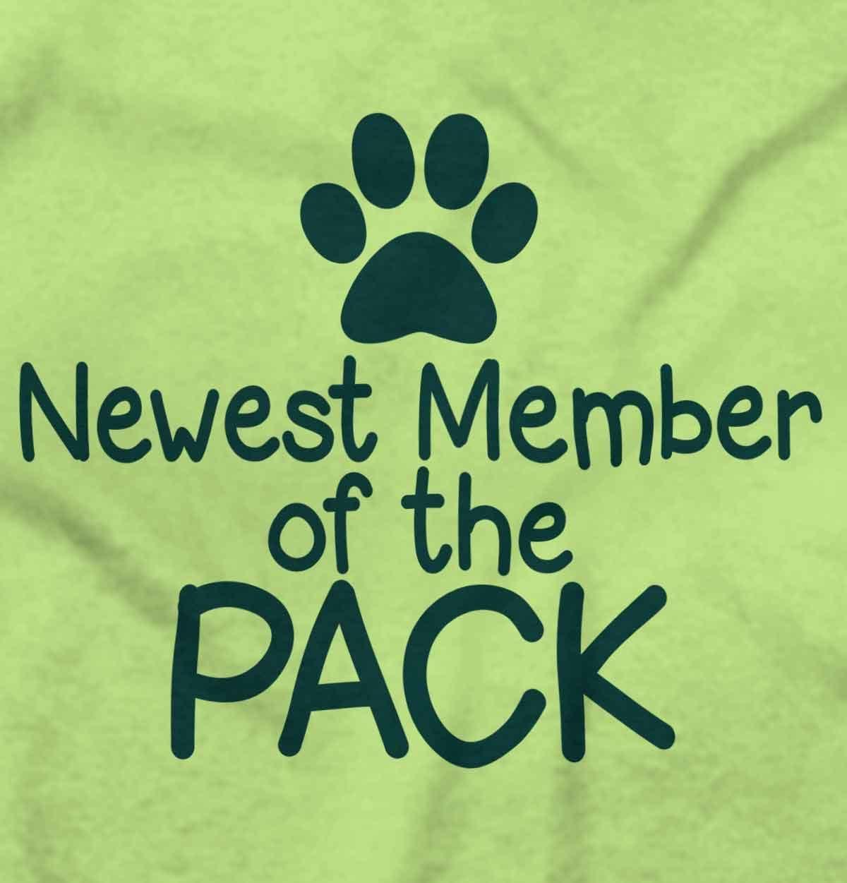 imageBrisco Brands Cute Member of the Pack Paw Print Baby Romper Boys or GirlsKey Lime