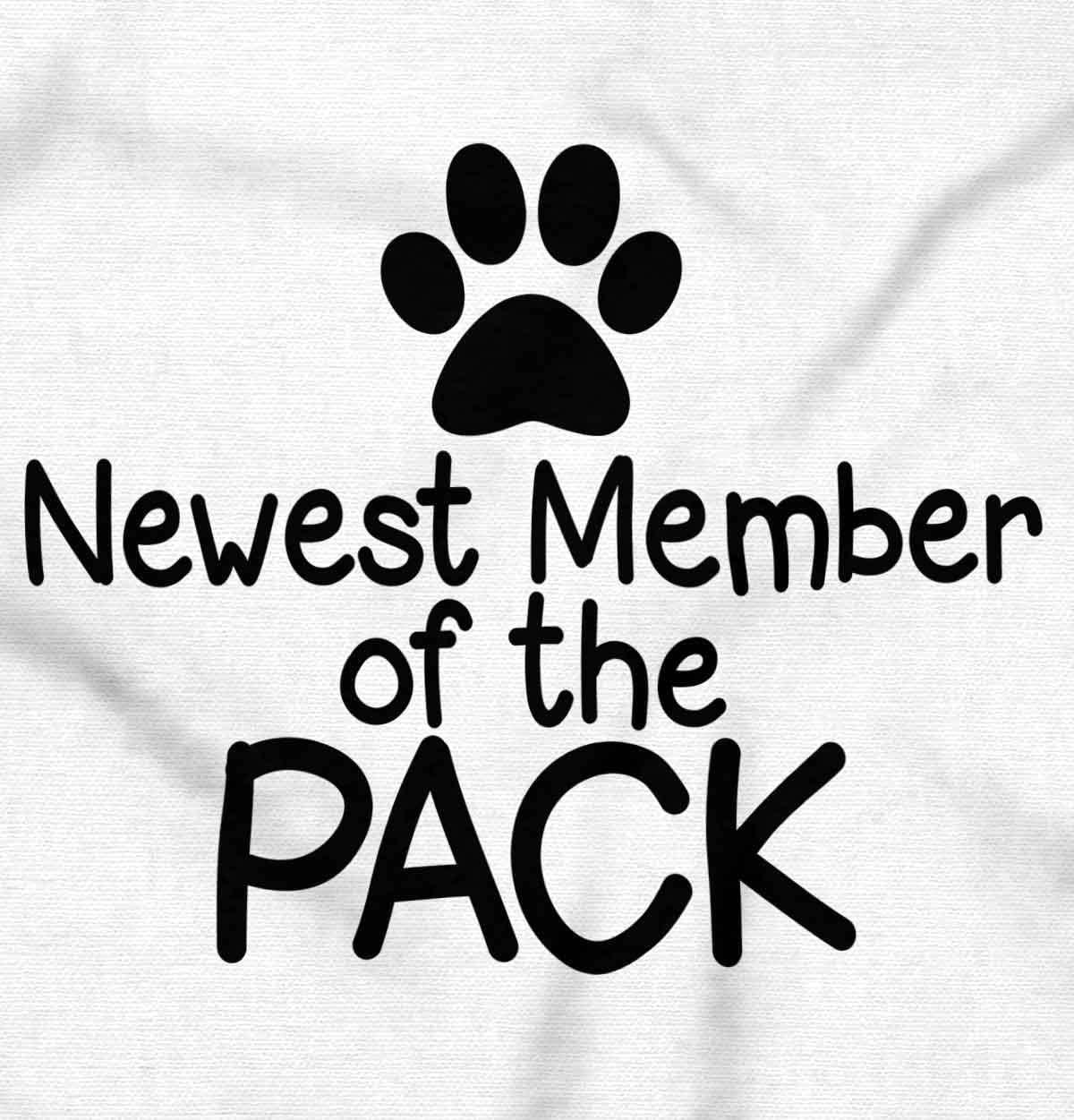 imageBrisco Brands Cute Member of the Pack Paw Print Baby Romper Boys or GirlsWhite
