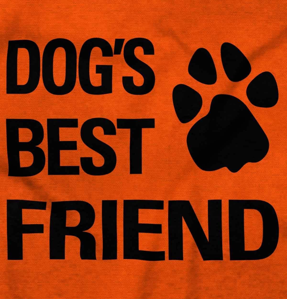 imageBrisco Brands Dogs Mans Best Friend Cute Baby Romper Boys or GirlsOrange