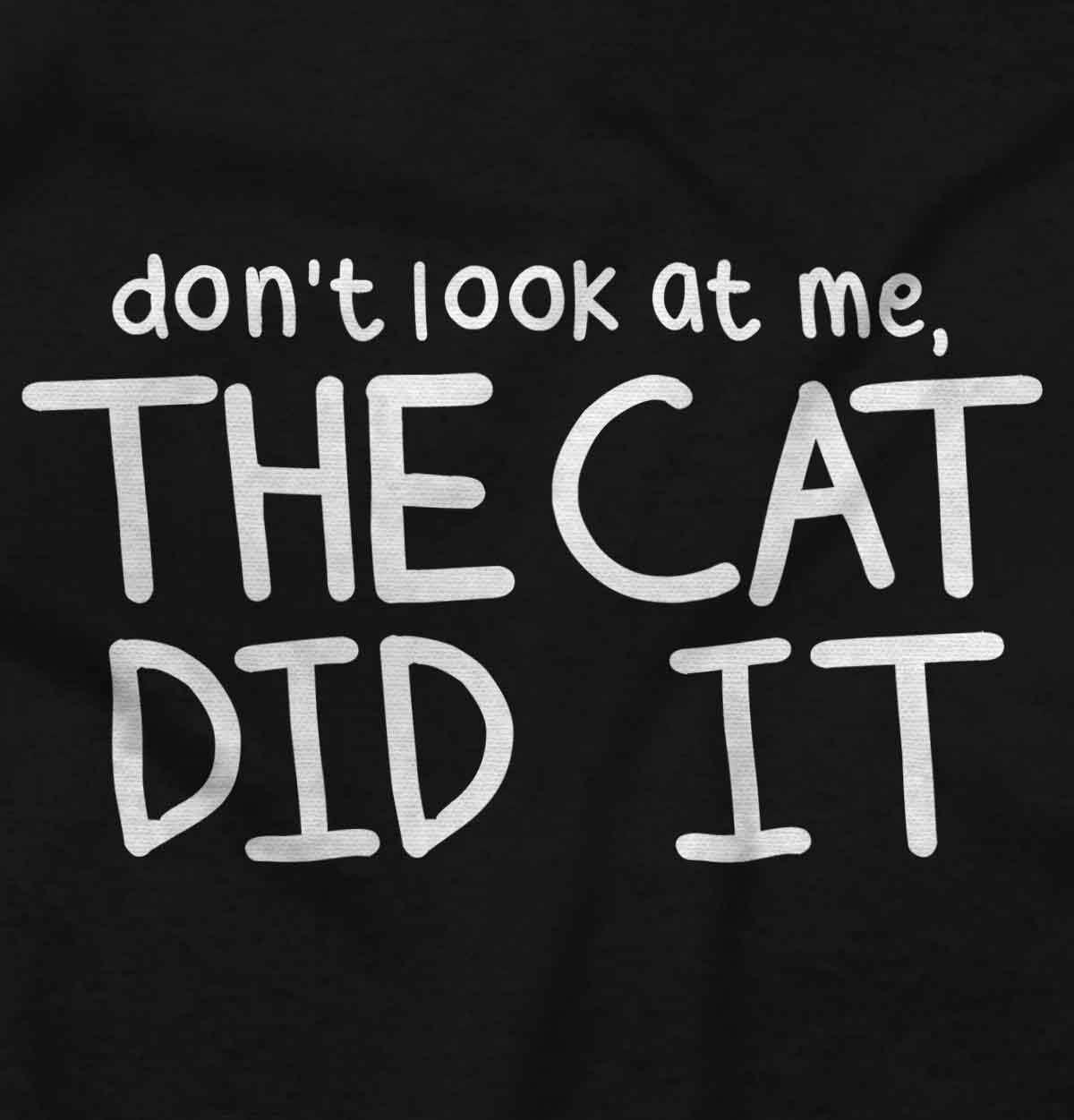 imageBrisco Brands Dont Look At Me The Cat Did It Baby Romper Boys or GirlsBlack