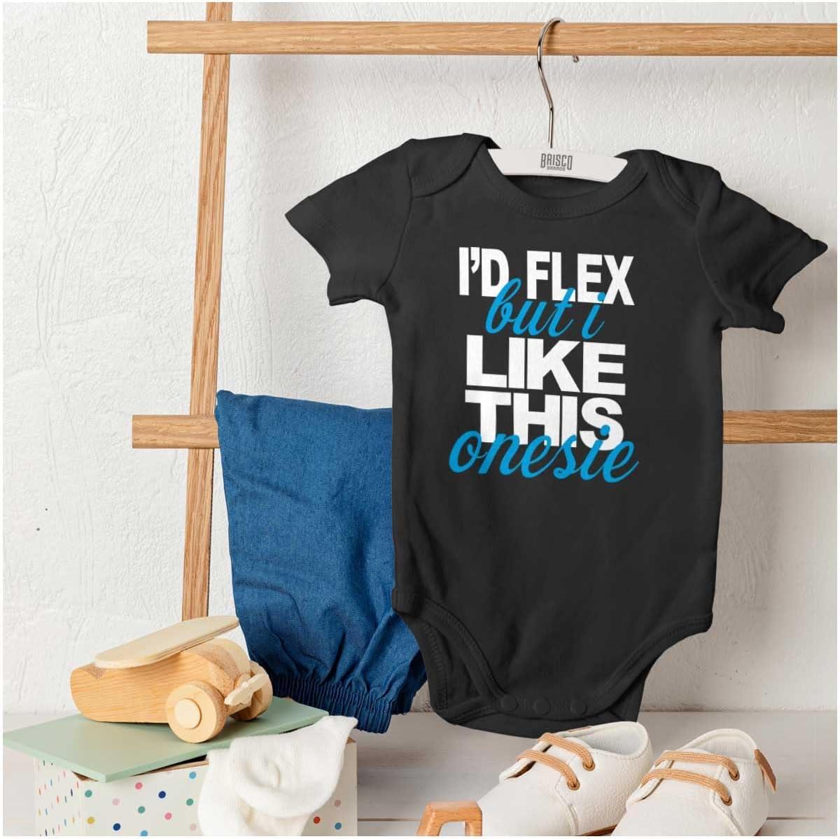 imageBrisco Brands Flex Funny Shower Child Niece Present Baby Bodysuit Jumper BoysBlack