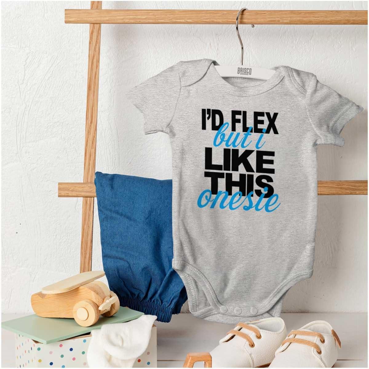 imageBrisco Brands Flex Funny Shower Child Niece Present Baby Bodysuit Jumper BoysHeather