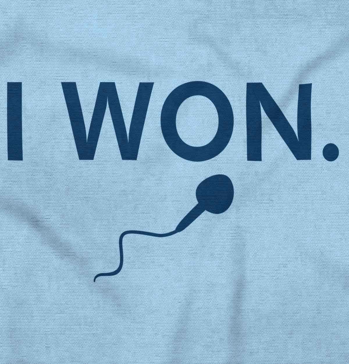 imageBrisco Brands Funny I Won Little Swimmers Race Baby Romper Boys or GirlsLight Blue