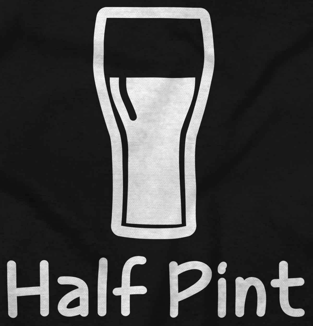 imageBrisco Brands Half Pint Milk Bottle Humor Dad Joke Baby Romper Boys or GirlsBlack
