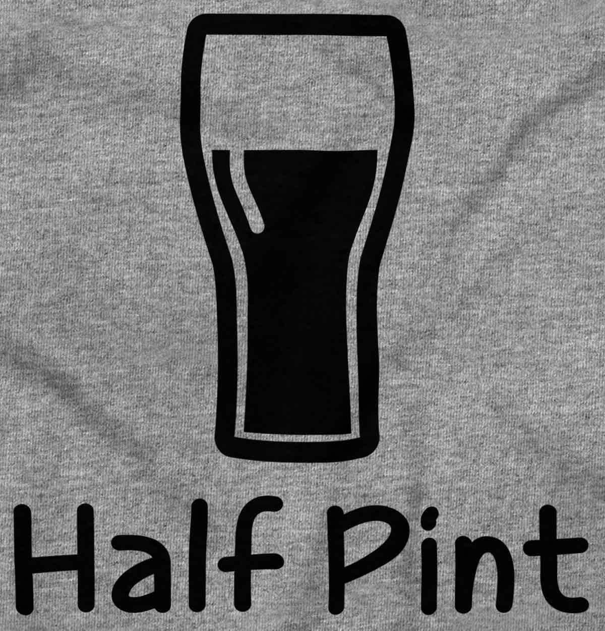 imageBrisco Brands Half Pint Milk Bottle Humor Dad Joke Baby Romper Boys or GirlsHeather