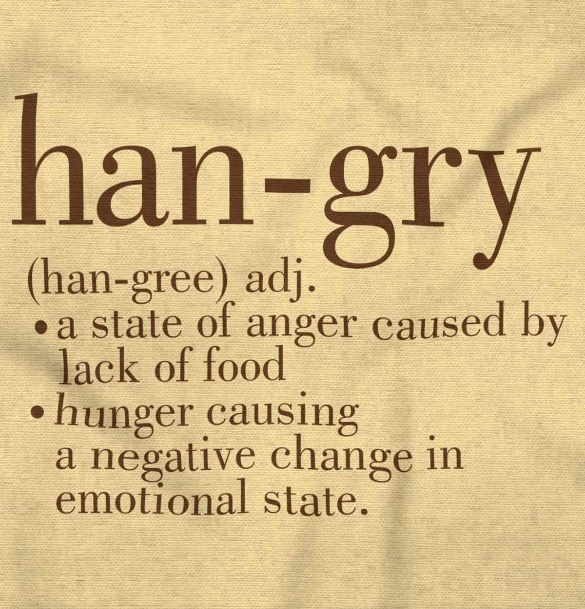 imageBrisco Brands Hangry Definition Angry Foodie Baby Romper Boys or GirlsBanana
