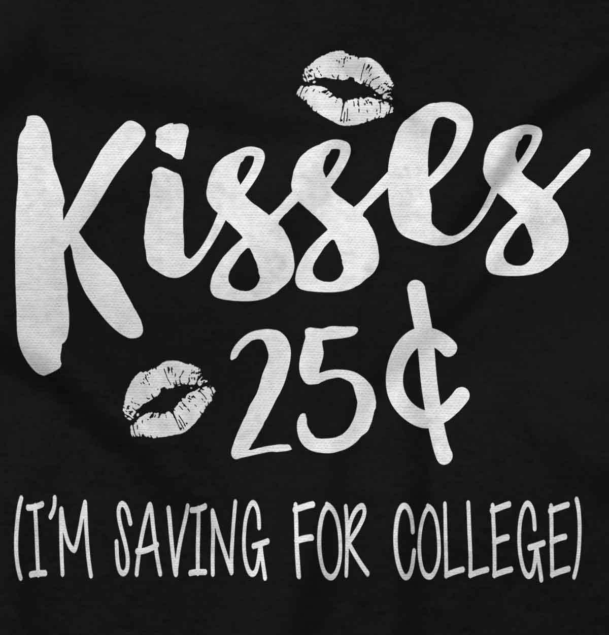 imageBrisco Brands Kisses 25 Cents Saving For College Baby Romper Boys or GirlsBlack