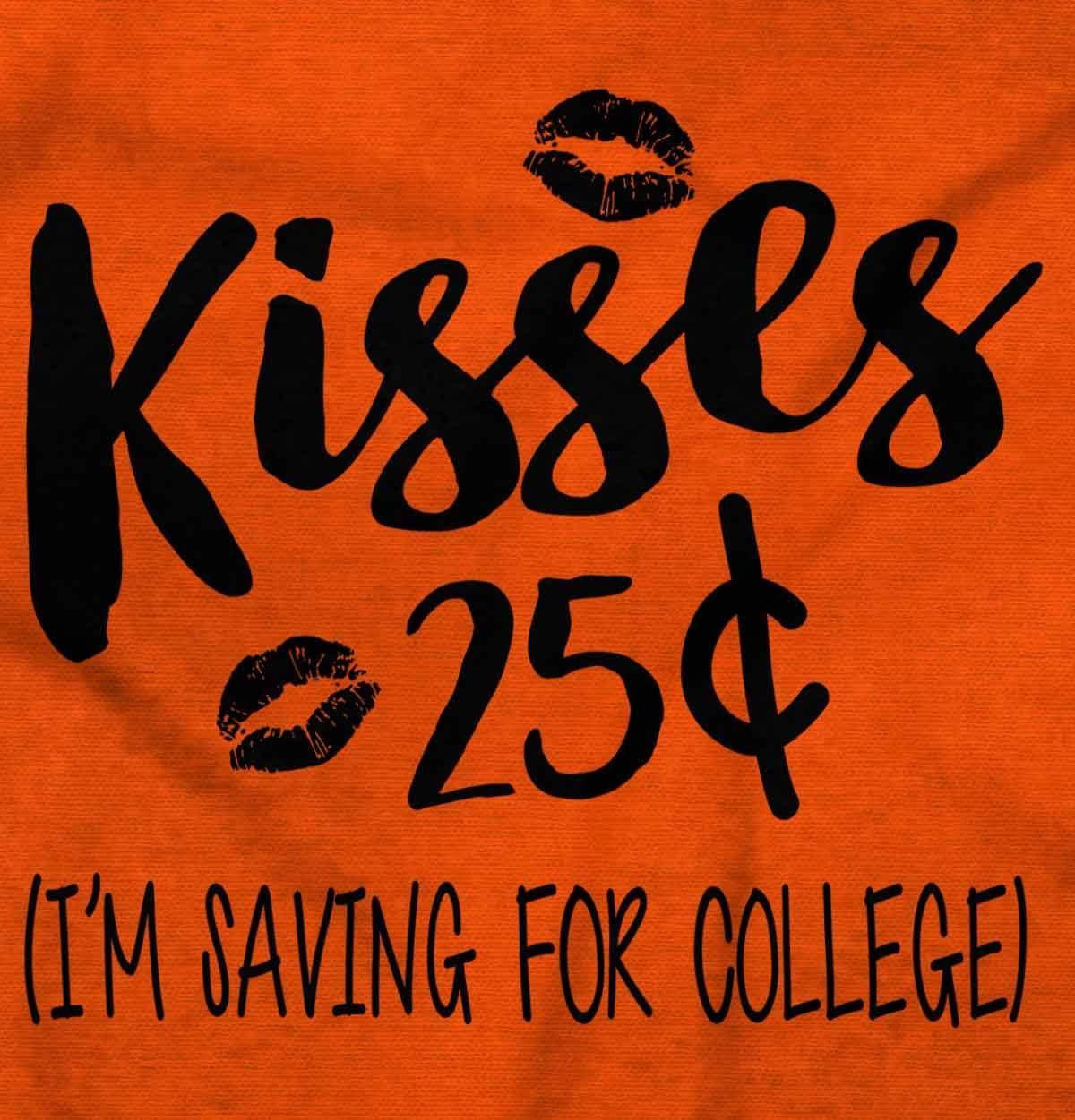 imageBrisco Brands Kisses 25 Cents Saving For College Baby Romper Boys or GirlsOrange