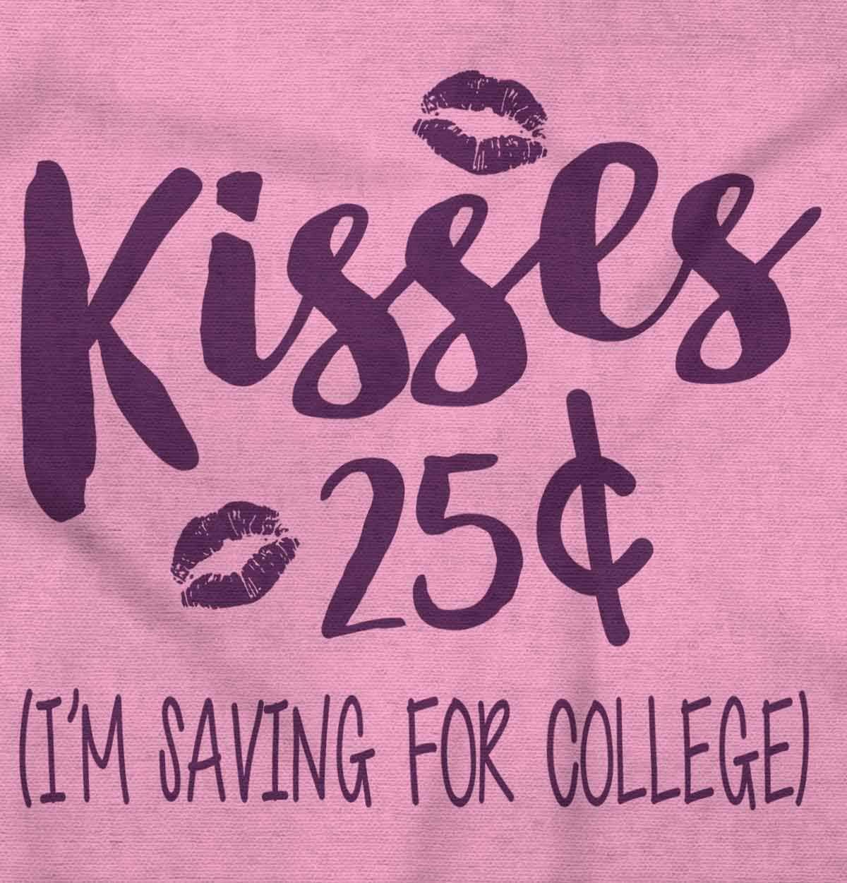 imageBrisco Brands Kisses 25 Cents Saving For College Baby Romper Boys or GirlsPink