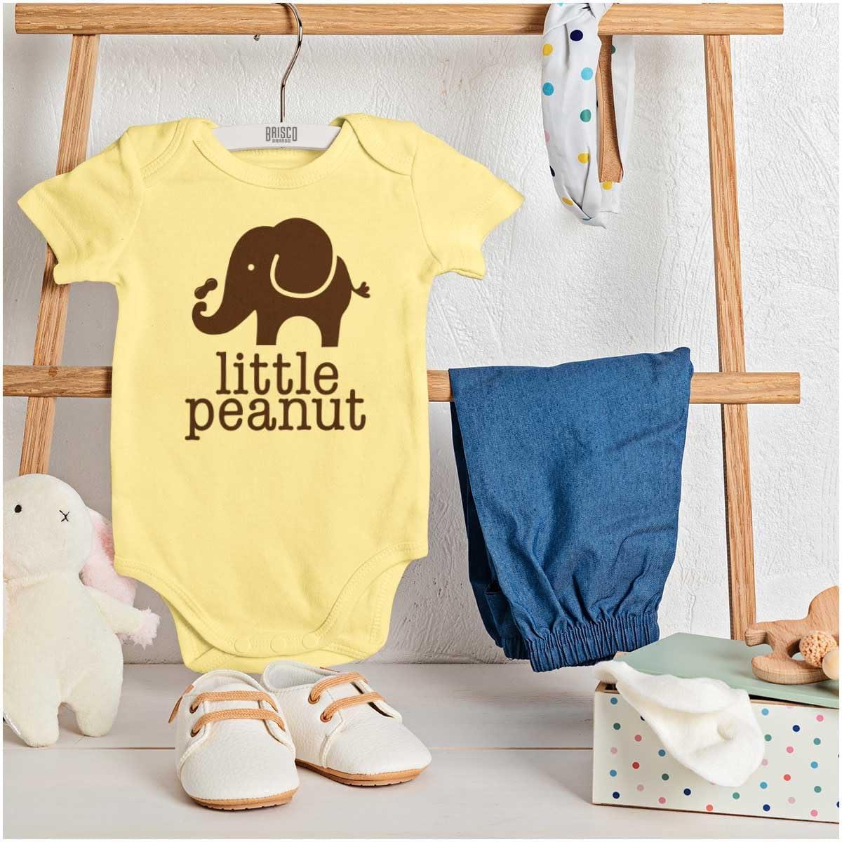 imageBrisco Brands Little Peanut Cute Lil Elephant Lover Baby Romper Boys or GirlsBanana