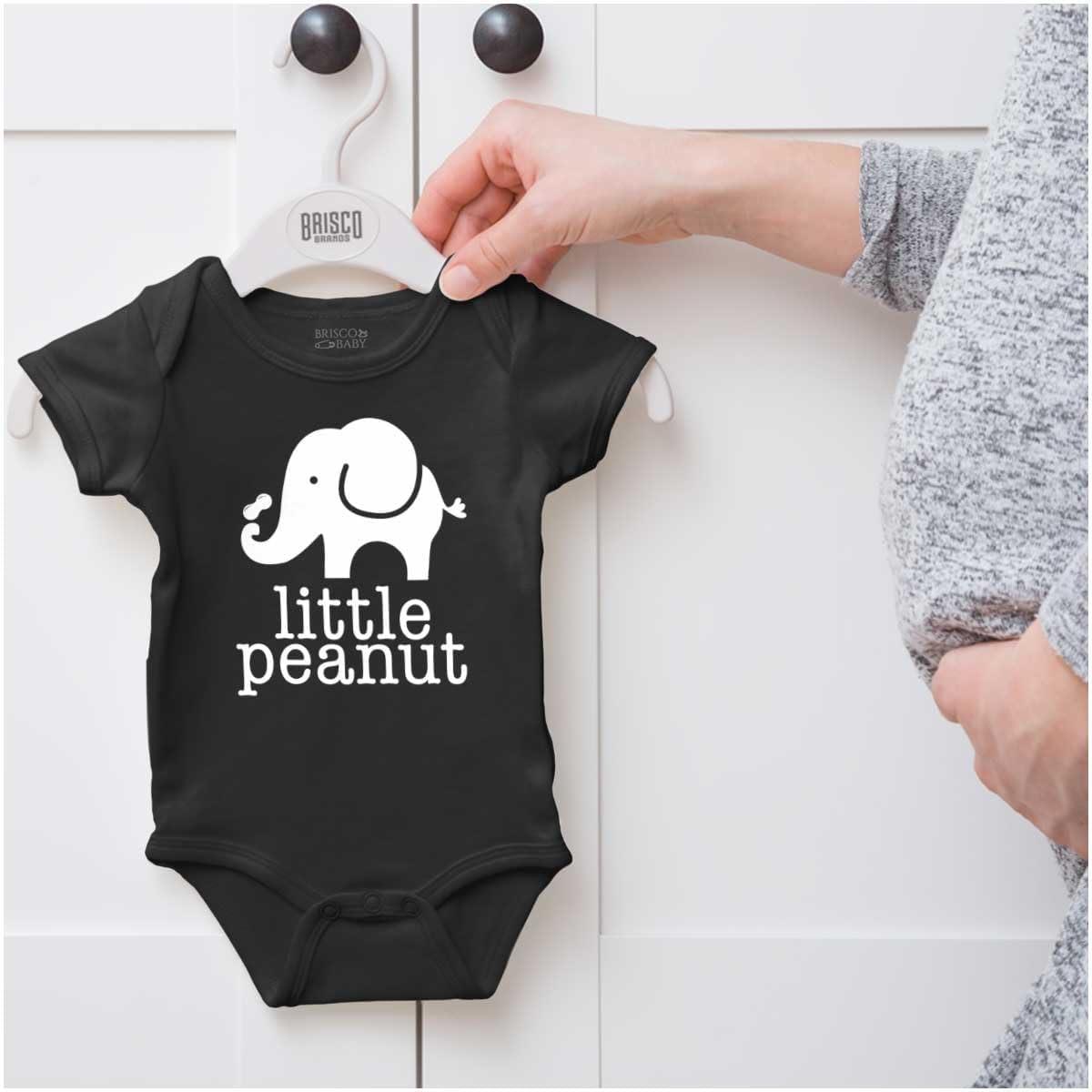 imageBrisco Brands Little Peanut Cute Lil Elephant Lover Baby Romper Boys or GirlsBlack