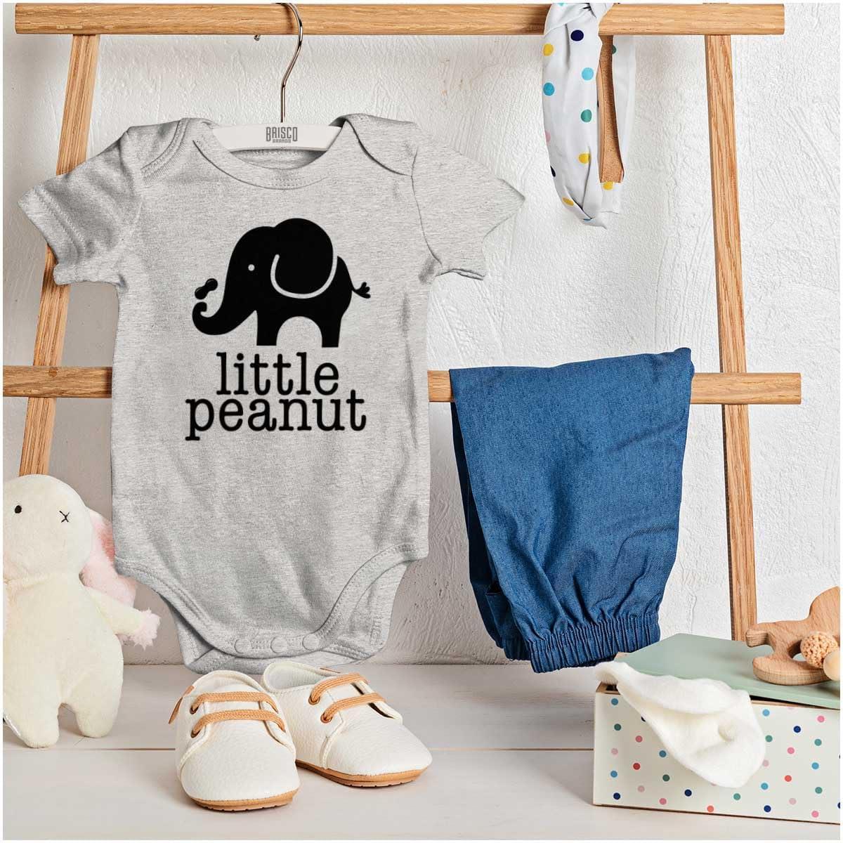 imageBrisco Brands Little Peanut Cute Lil Elephant Lover Baby Romper Boys or GirlsHeather