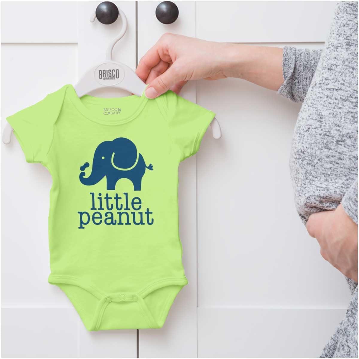 imageBrisco Brands Little Peanut Cute Lil Elephant Lover Baby Romper Boys or GirlsKey Lime