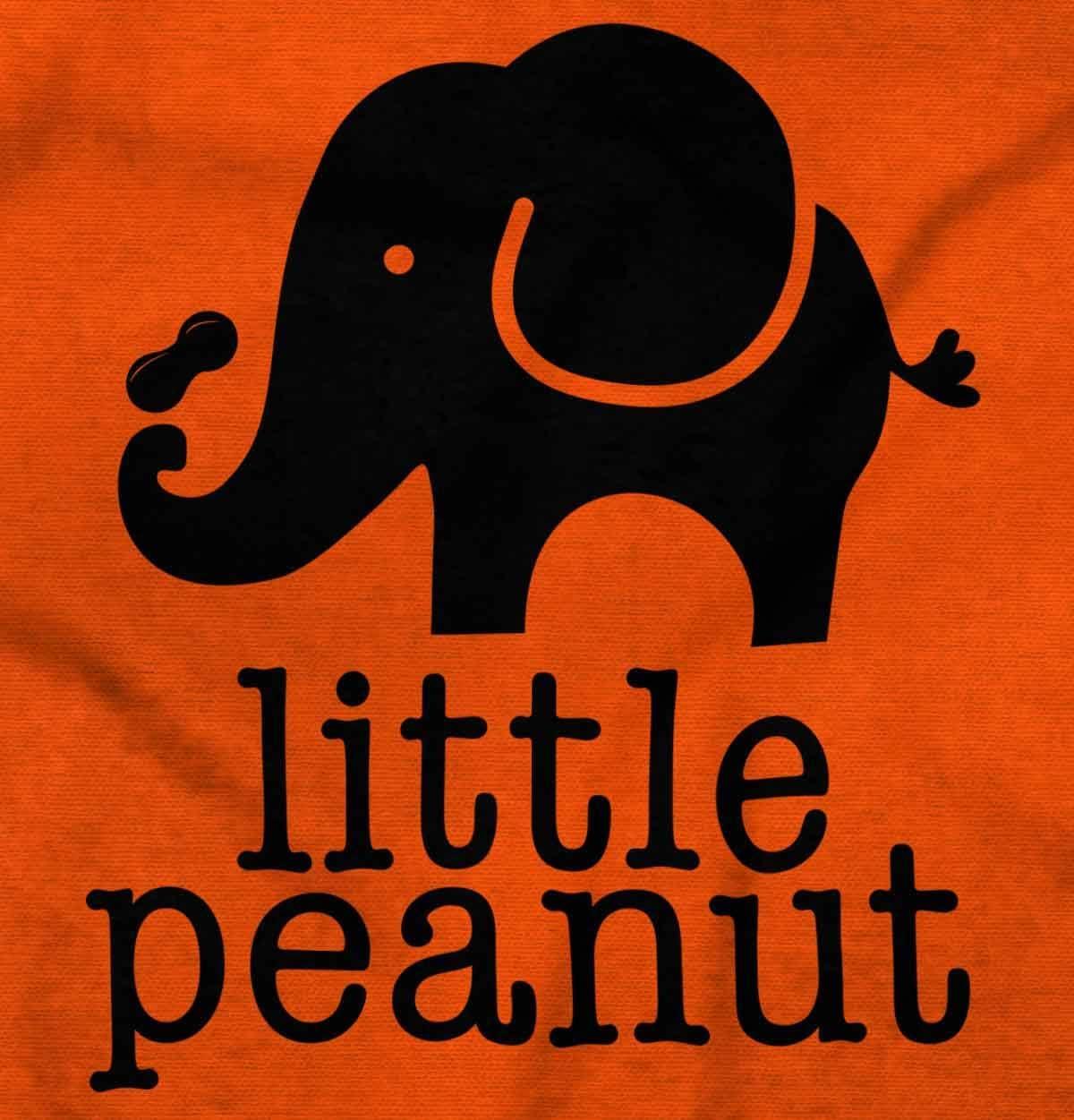 imageBrisco Brands Little Peanut Cute Lil Elephant Lover Baby Romper Boys or GirlsOrange