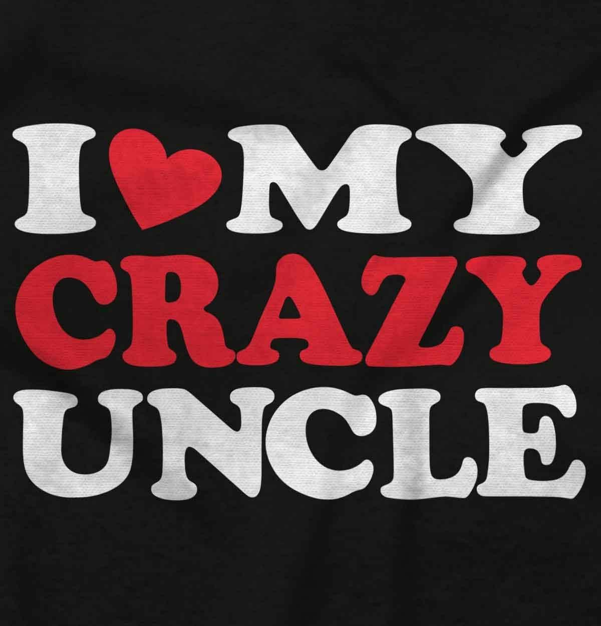 imageBrisco Brands Love Crazy Uncle Family Niece Nephew Baby Romper Boys or GirlsBlack