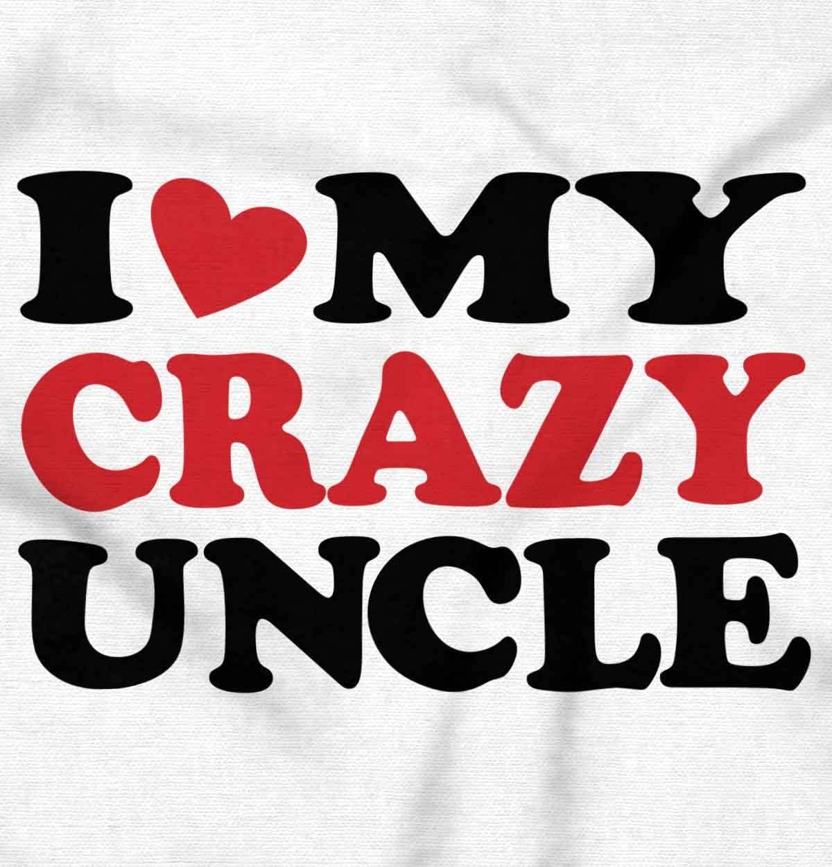 imageBrisco Brands Love Crazy Uncle Family Niece Nephew Baby Romper Boys or GirlsWhite