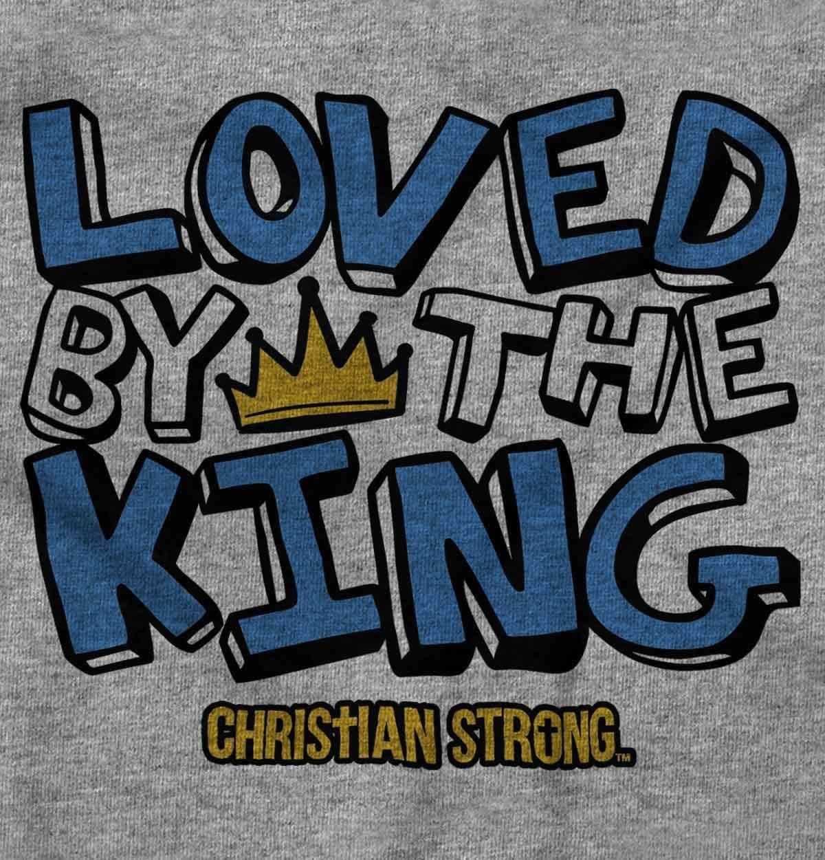 imageBrisco Brands Loved By The King Christian Strong Baby Romper Boys or GirlsHeather