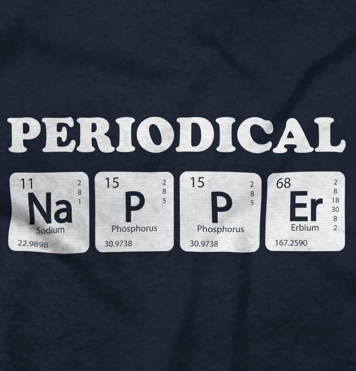 imageBrisco Brands Periodical Napper Science Nerd Baby Romper Boys or GirlsNavy