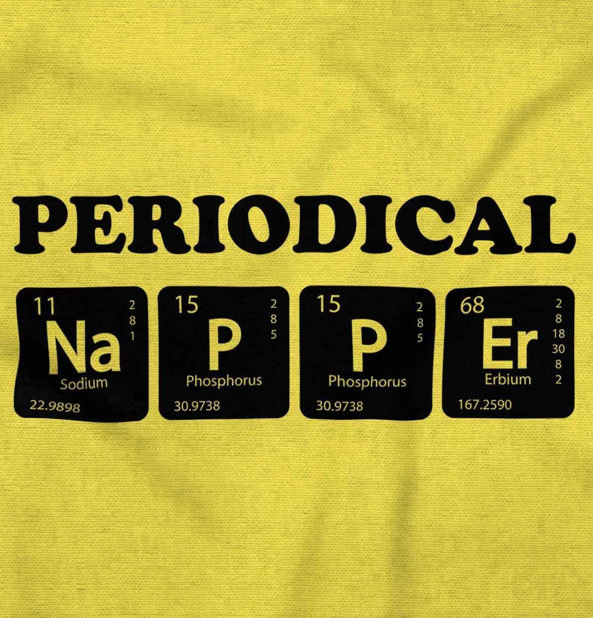 imageBrisco Brands Periodical Napper Science Nerd Baby Romper Boys or GirlsZest
