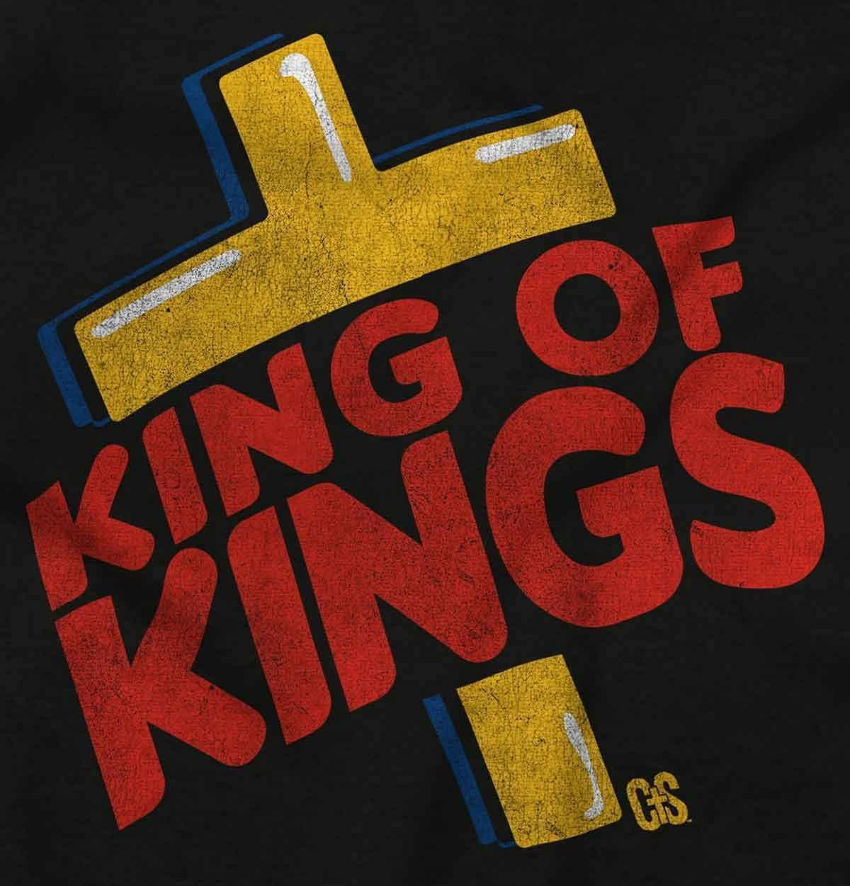 imageBrisco Brands Punny Christian Jesus King Cross Baby Romper Boys or GirlsBlack