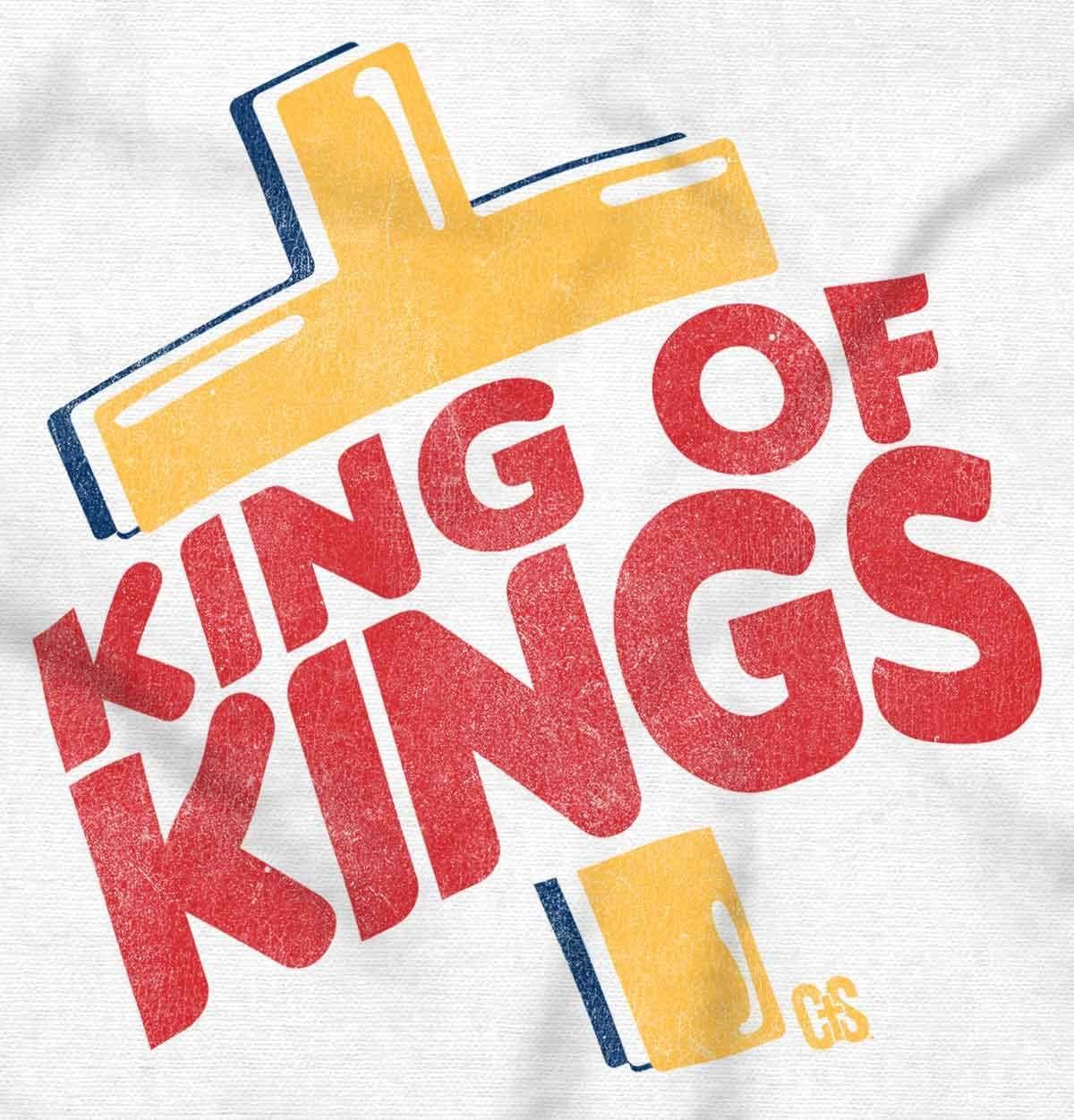 imageBrisco Brands Punny Christian Jesus King Cross Baby Romper Boys or GirlsWhite