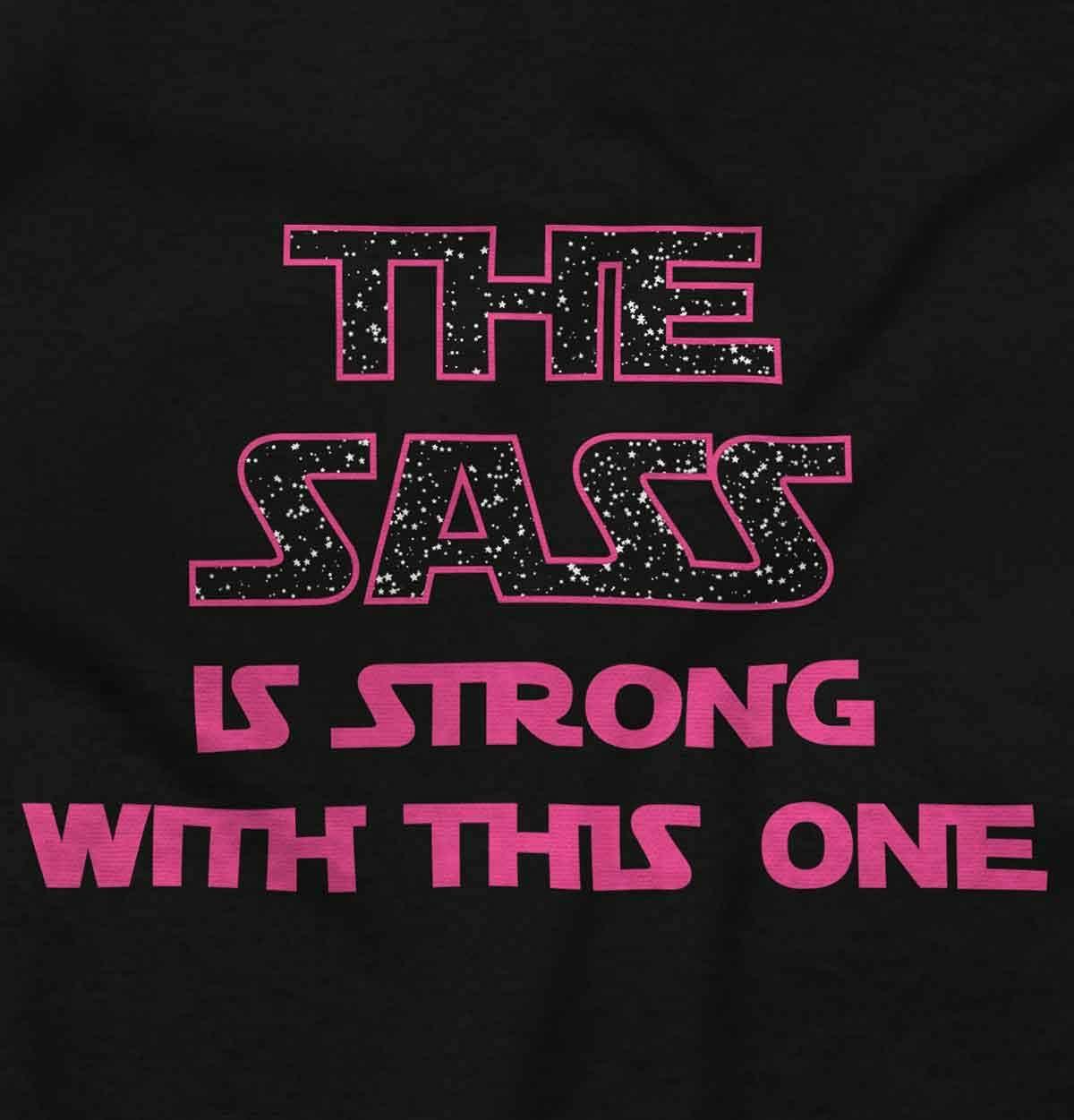 imageBrisco Brands Sass Strong With This One Dark Galaxy Baby Bodysuit Jumper GirlsBlack