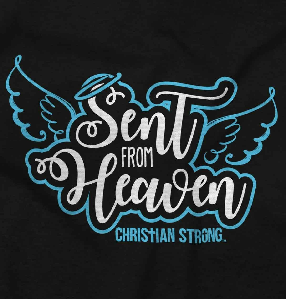 imageBrisco Brands Sent From Heaven Christian Religious Baby Bodysuit Jumper GirlsBlack