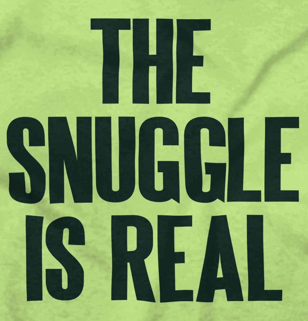 imageBrisco Brands The Snuggle Is Real Humor Pun Cute Baby Romper Boys or GirlsKey Lime