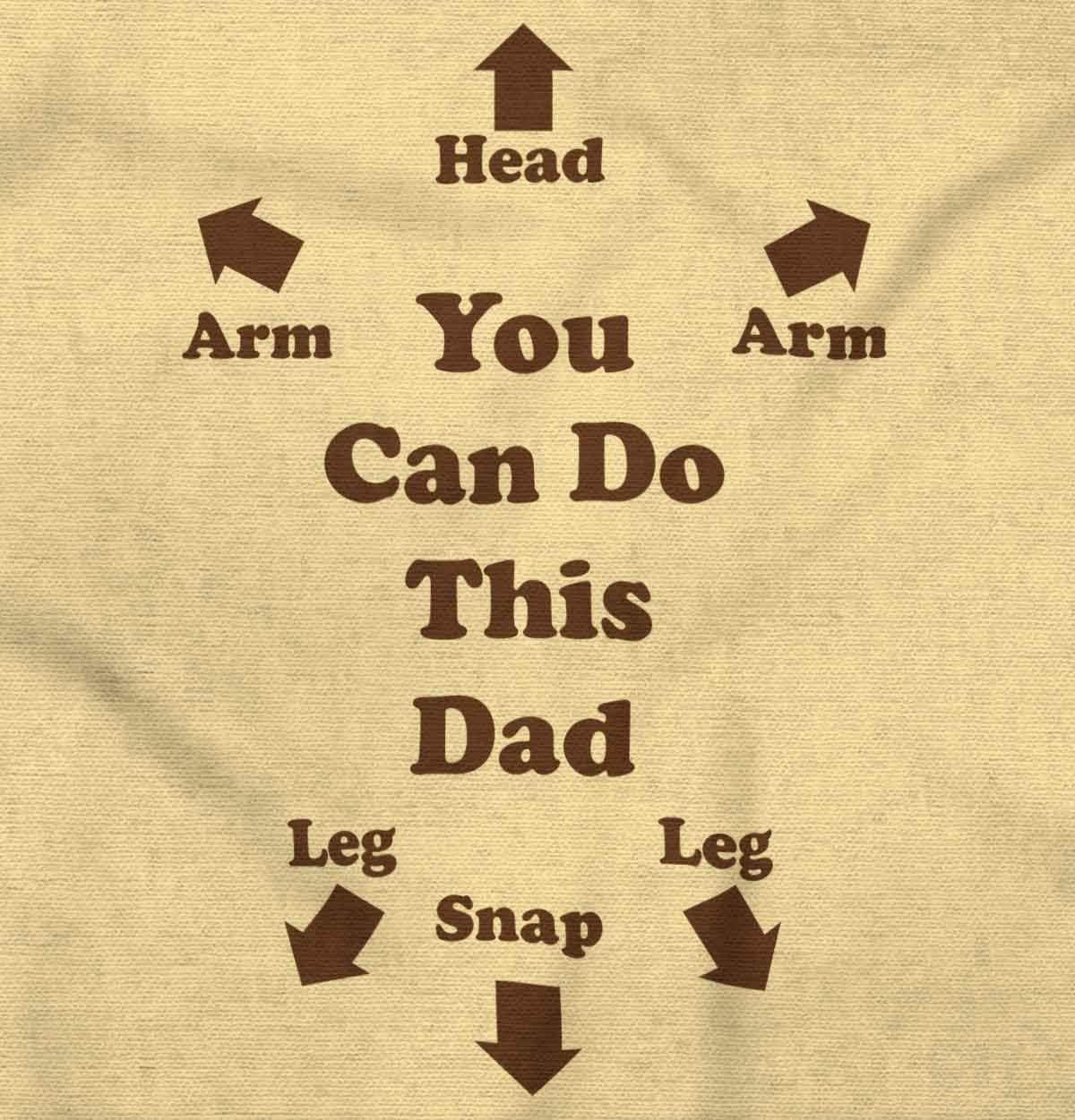 imageBrisco Brands You Can Do This Dad Diaper Change Baby Romper Boys or GirlsBanana