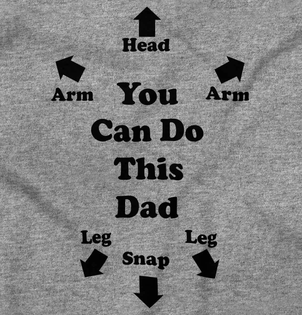 imageBrisco Brands You Can Do This Dad Diaper Change Baby Romper Boys or GirlsHeather