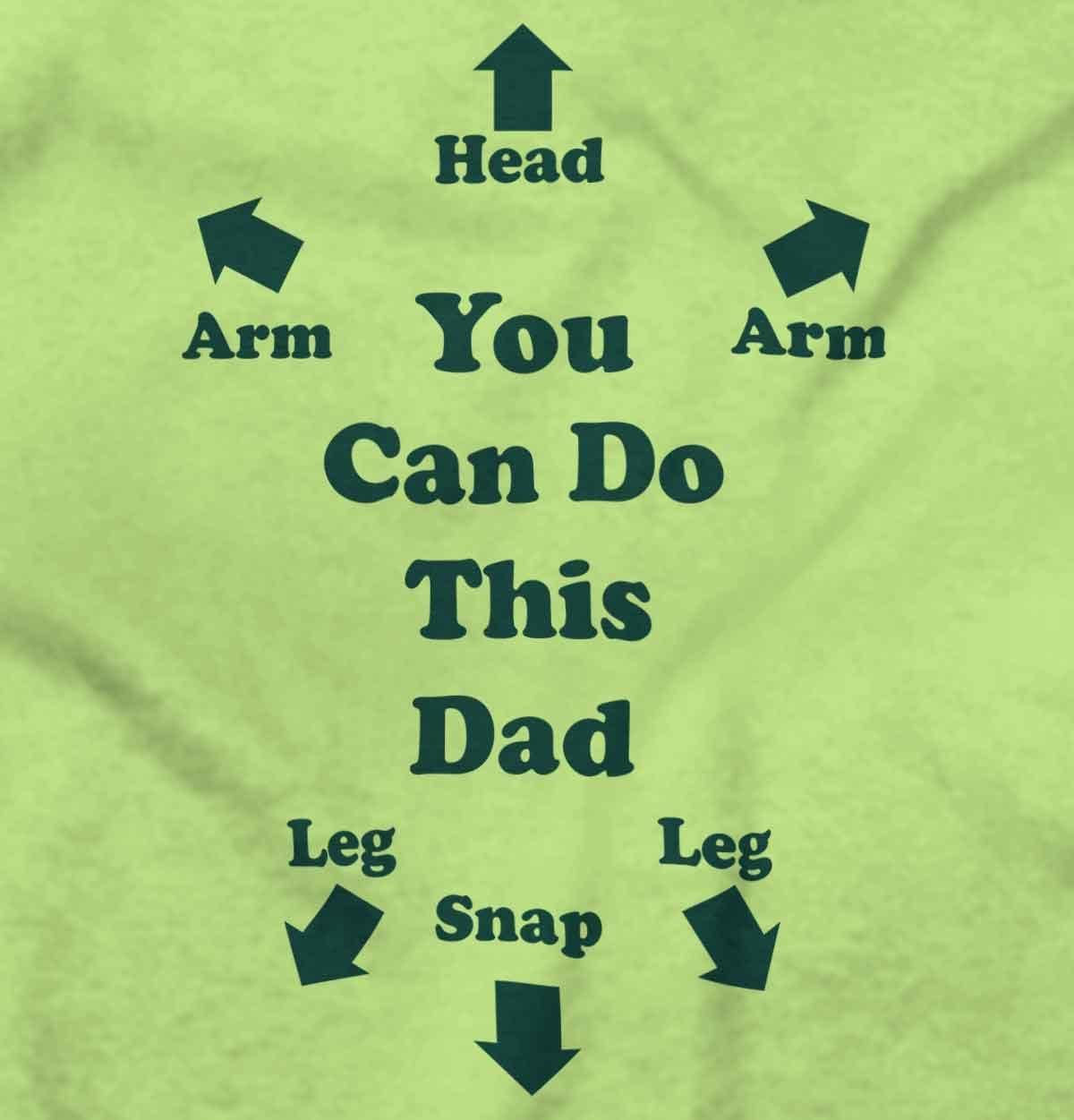 imageBrisco Brands You Can Do This Dad Diaper Change Baby Romper Boys or GirlsKey Lime