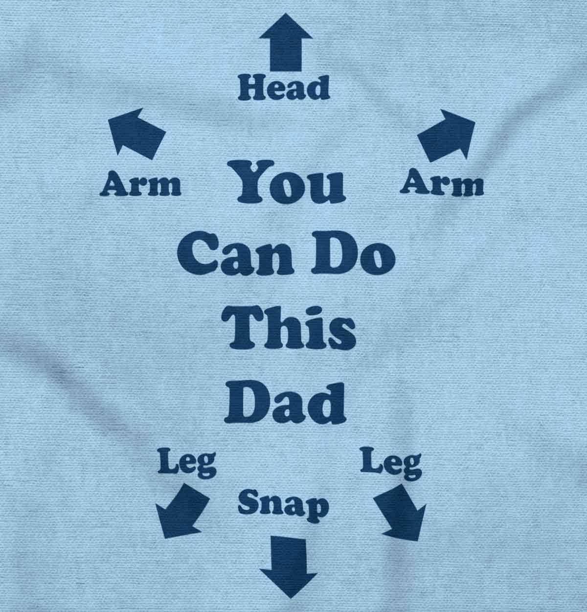 imageBrisco Brands You Can Do This Dad Diaper Change Baby Romper Boys or GirlsLight Blue